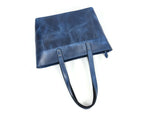 Load image into Gallery viewer, Leather Myra Tote Bag Abyss Blue