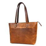 Load image into Gallery viewer, Leather Myra Tote Bag Tan Brown