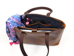 Load image into Gallery viewer, Leather Myra Tote Bag Tan Brown