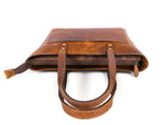 Load image into Gallery viewer, Leather Myra Tote Bag Tan Brown