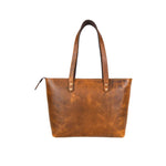 Load image into Gallery viewer, Leather Myra Tote Bag Tan Brown