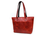 Load image into Gallery viewer, Leather Myra Tote Bag Tart Red