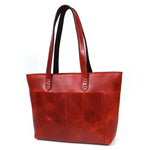 Load image into Gallery viewer, Leather Myra Tote Bag Tart Red