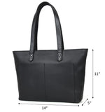 Load image into Gallery viewer, Leather Myra Tote Bag Black