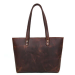 Load image into Gallery viewer, Leather Myra Tote Bag Walnut Brown