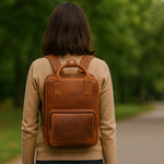 Load image into Gallery viewer, Tolredo Richmond City Leather Backpack Midnight Oak – Unisex & Handcrafted