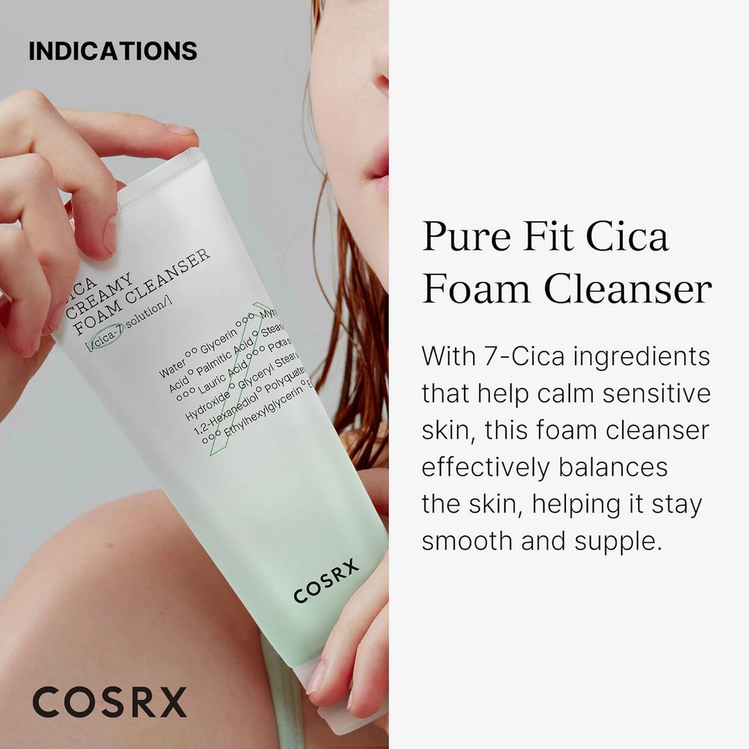 Cosrx Pure Fit Cica Creamy Foam Cleanser 150ml 2ea