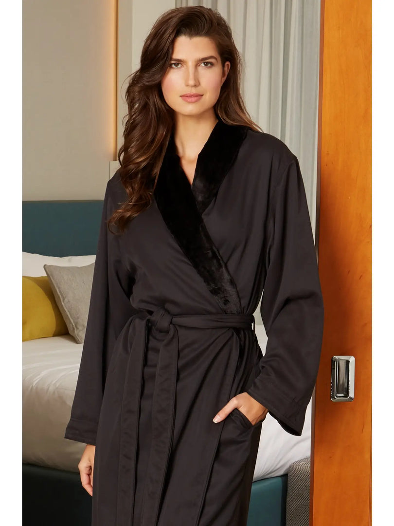 Mansfield Luxe Lounge Microfiber Shimmer Lined Robe