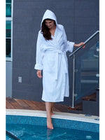 Load image into Gallery viewer, Mansfield Luxe Lounge Terry Velour Spa Robe with Hood