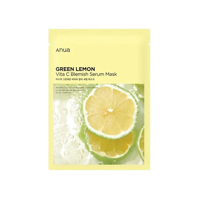 Anua Green Lemon Vita C Blemish Serum Mask 25ml × 10ea