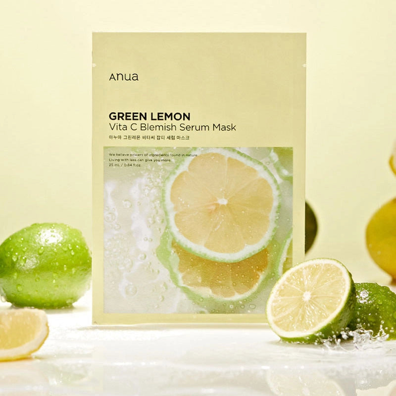 Anua Green Lemon Vita C Blemish Serum Mask 25ml × 10ea