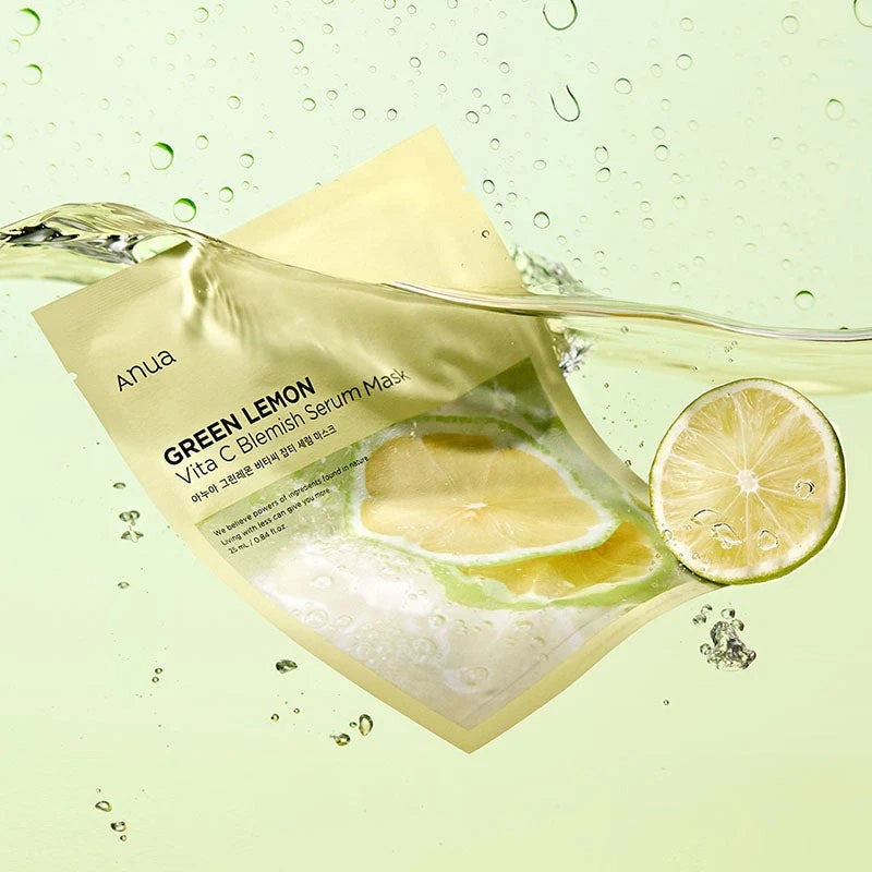 Anua Green Lemon Vita C Blemish Serum Mask 25ml × 10ea