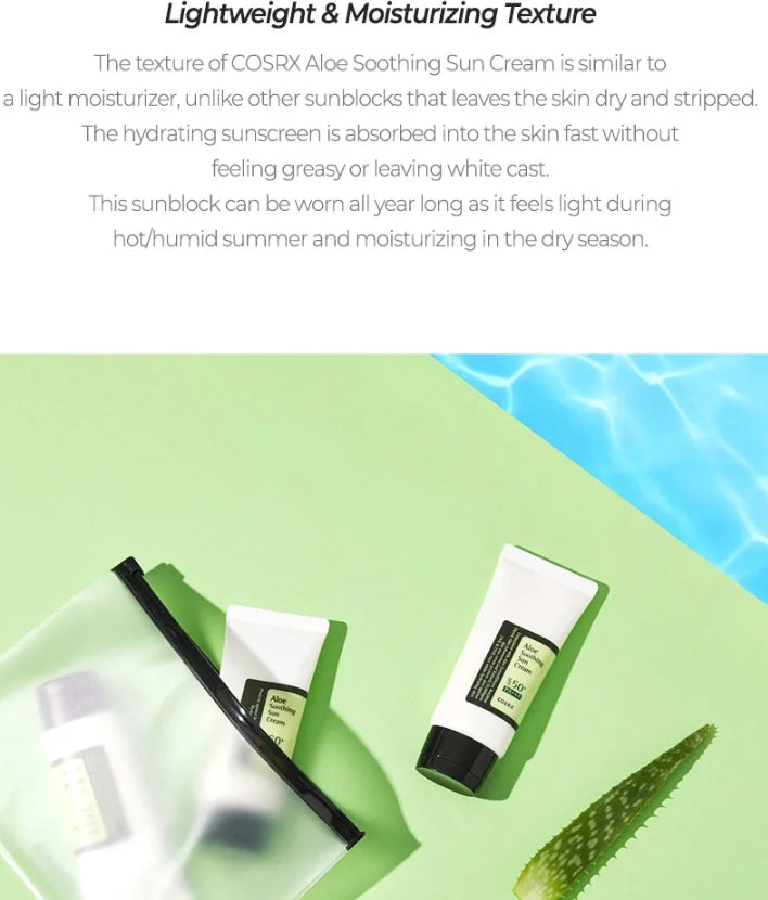 Cosrx Aloe Soothing Sun Cream SPF50+ Pa+++ 50ml