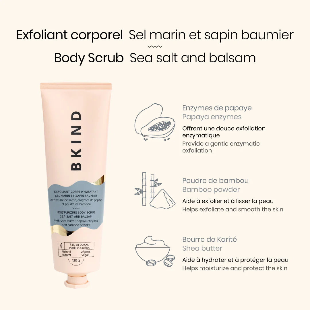 BKIND Moisturizing Body Scrub - Sea salt and balsam