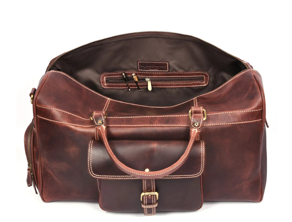 Dorval Leather Travel Bag – Rugged Elegance for Modern Explorers