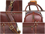 Load image into Gallery viewer, Leather Travel Duffle Bag