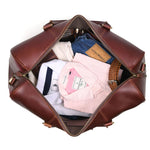 Load image into Gallery viewer, Leather Travel Duffle Bag