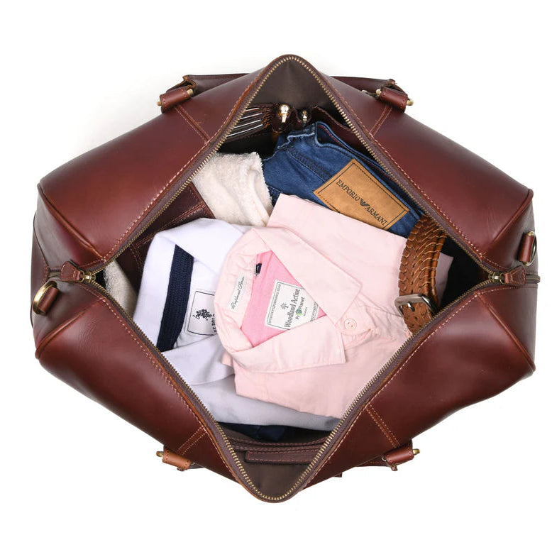 Leather Travel Duffle Bag