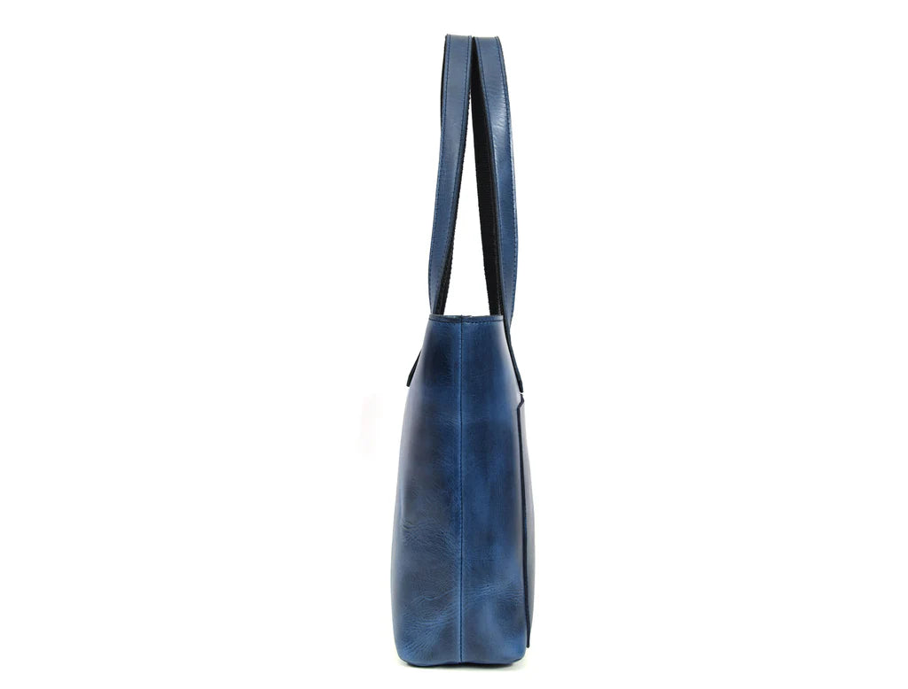 Leather Myra Tote Bag Abyss Blue