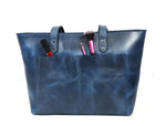 Load image into Gallery viewer, Leather Myra Tote Bag Abyss Blue
