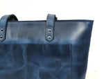 Load image into Gallery viewer, Leather Myra Tote Bag Abyss Blue
