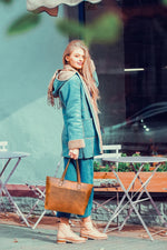 Load image into Gallery viewer, Leather Myra Tote Bag Tan Brown
