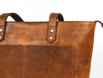 Load image into Gallery viewer, Leather Myra Tote Bag Tan Brown
