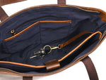 Load image into Gallery viewer, Leather Myra Tote Bag Tan Brown
