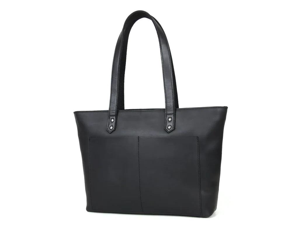 Leather Myra Tote Bag Black