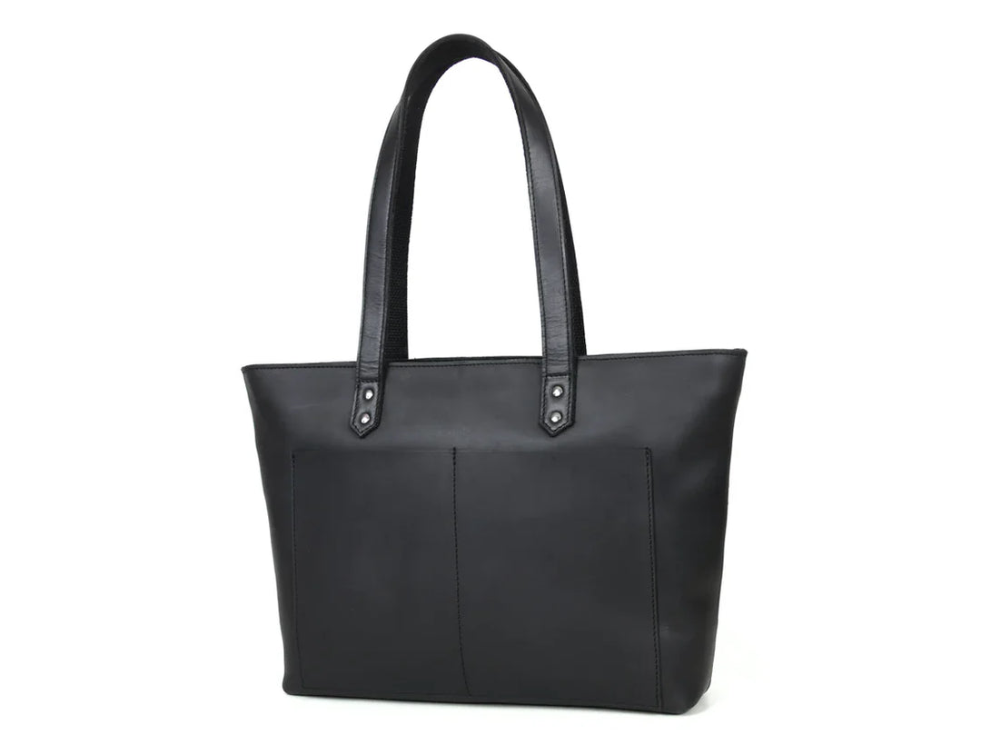 Leather Myra Tote Bag Black