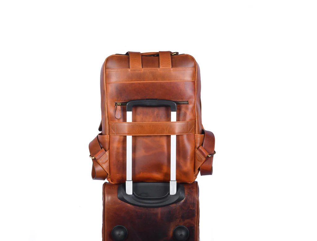 Tolredo Hudson Leather Backpack Burgundy Legacy