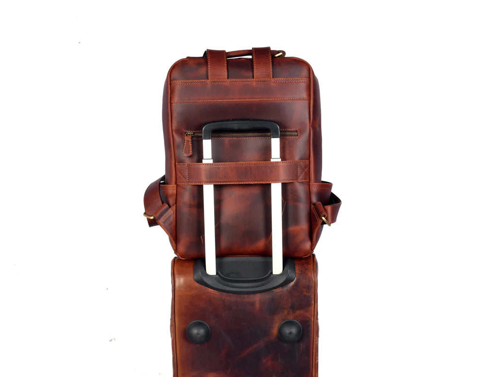 Tolredo Hudson Leather Backpack Midnight Oak