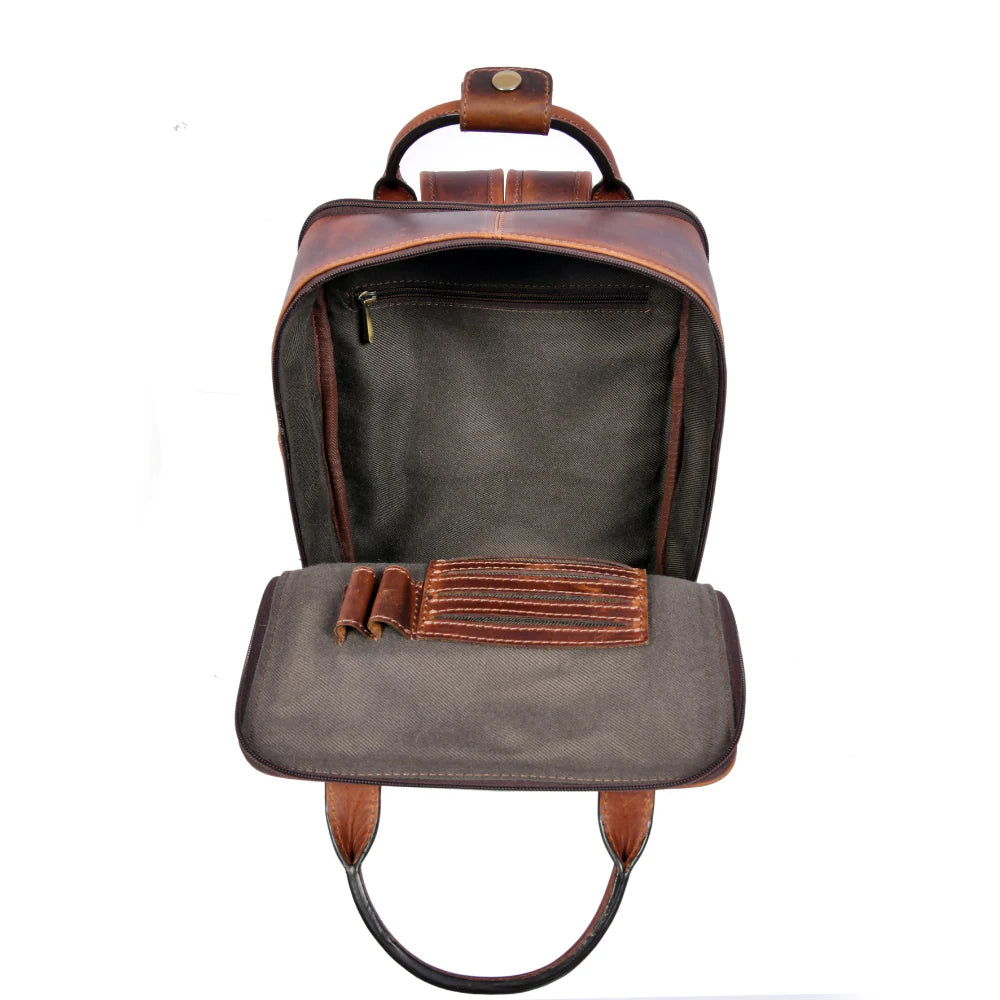 Tolredo Richmond City Leather Backpack Midnight Oak – Unisex & Handcrafted