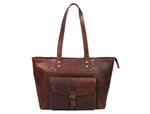 Load image into Gallery viewer, Voyager Leather Tote – Premium European Cow Leather Bag
