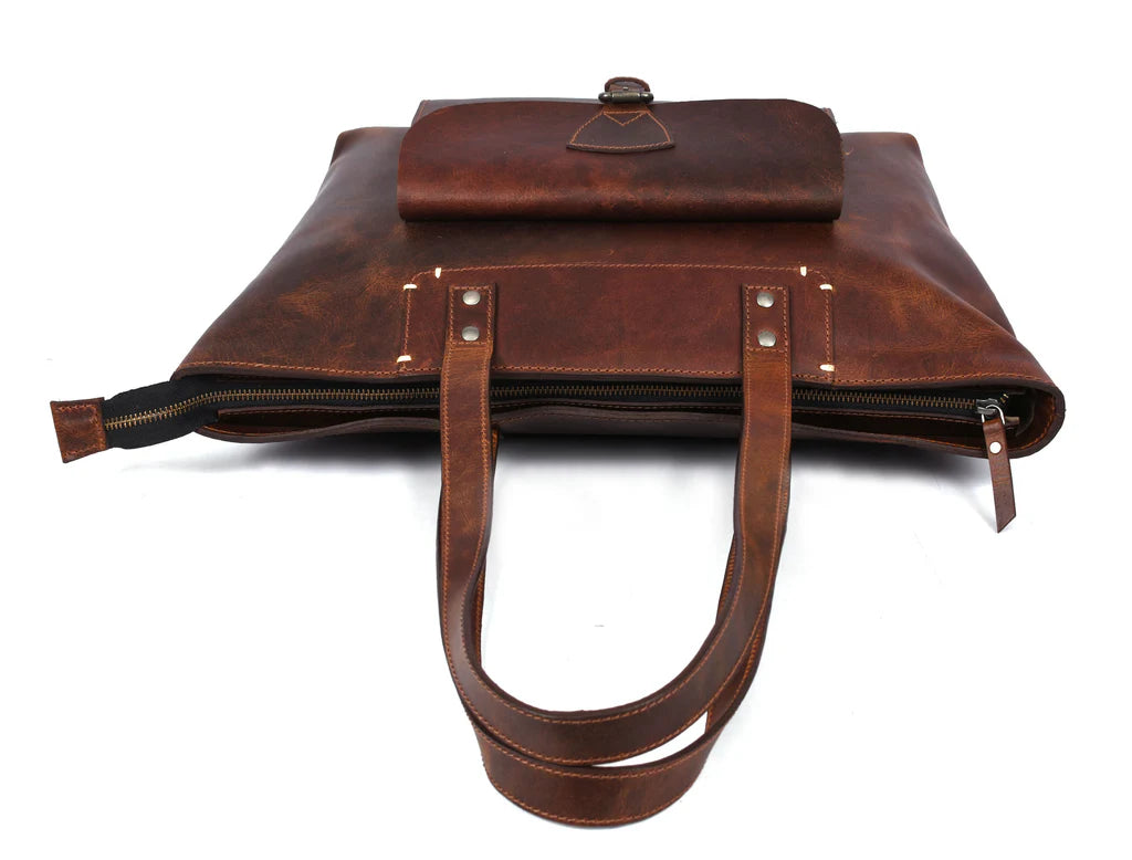 Voyager Leather Tote – Premium European Cow Leather Bag
